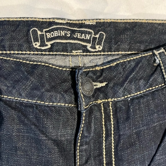 Mens Robins Jeans Racer Zipper Leather Flap Pocket Wings size 42 - Picture 9 of 12